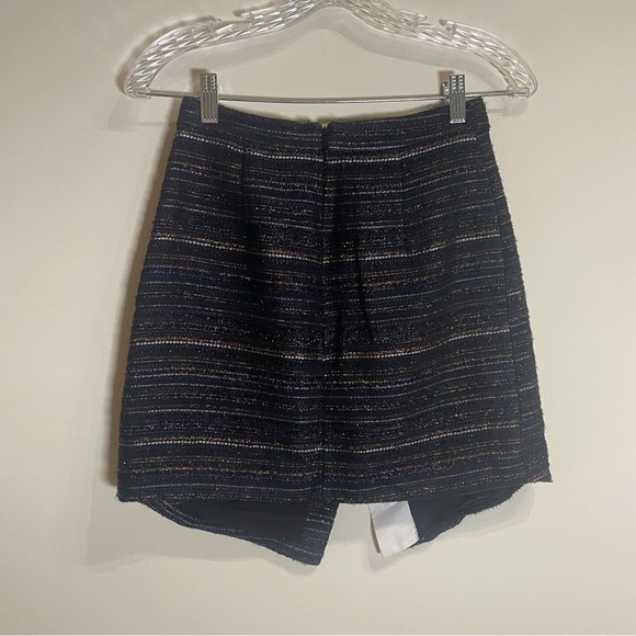 ANTHROPOLOGIE GREENWICH & MEWS SKEWED JACQUARD SKIRT SZ 0 Petite - Picture 7 of 9